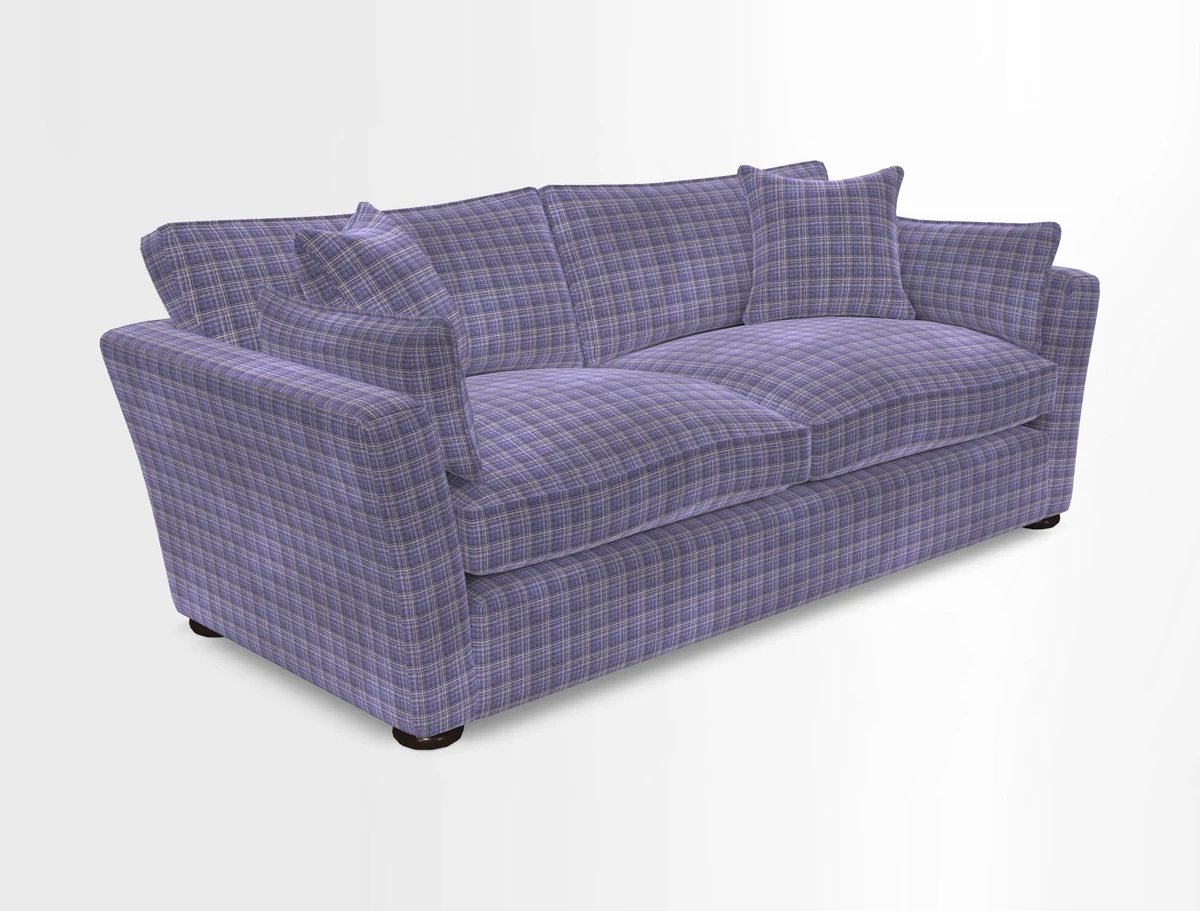 Aldeburgh 3 Seater Sofa in Cloth 22 Bayadere Seal with Scatters in Bayadere & Barcode Seal
