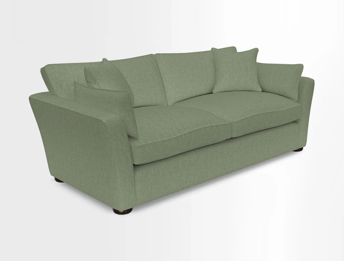 Aldeburgh 3 Seater Sofa in Cloth 22 Bayadere Seal with Scatters in Bayadere & Barcode Seal