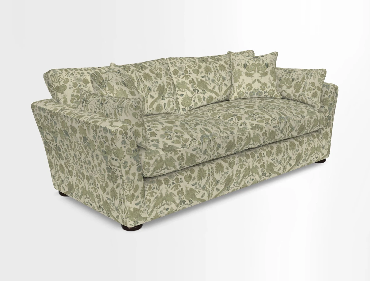 Aldeburgh 3 Seater Sofa in Cloth 22 Bayadere Seal with Scatters in Bayadere & Barcode Seal