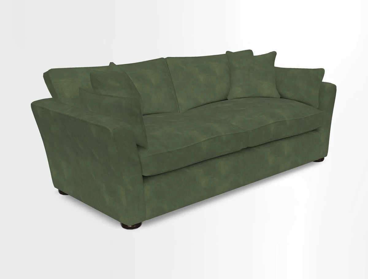 Aldeburgh 3 Seater Sofa in Cloth 22 Bayadere Seal with Scatters in Bayadere & Barcode Seal