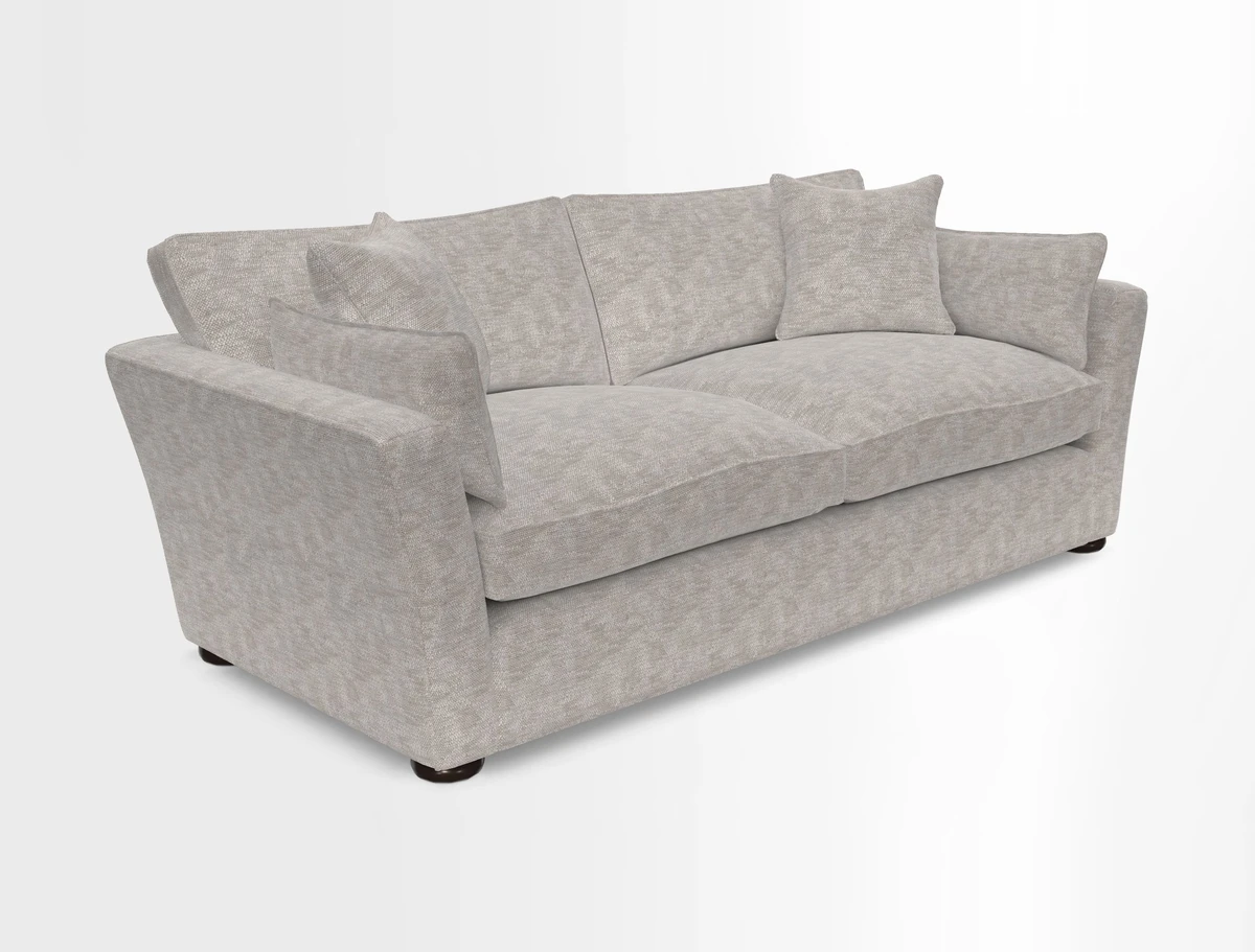 Aldeburgh 3 Seater Sofa in Cloth 22 Bayadere Seal with Scatters in Bayadere & Barcode Seal