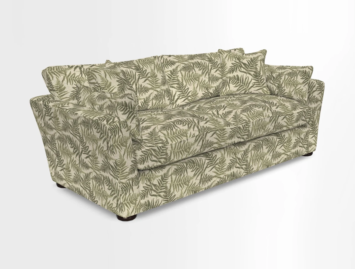 Aldeburgh 3 Seater Sofa in Cloth 22 Bayadere Seal with Scatters in Bayadere & Barcode Seal