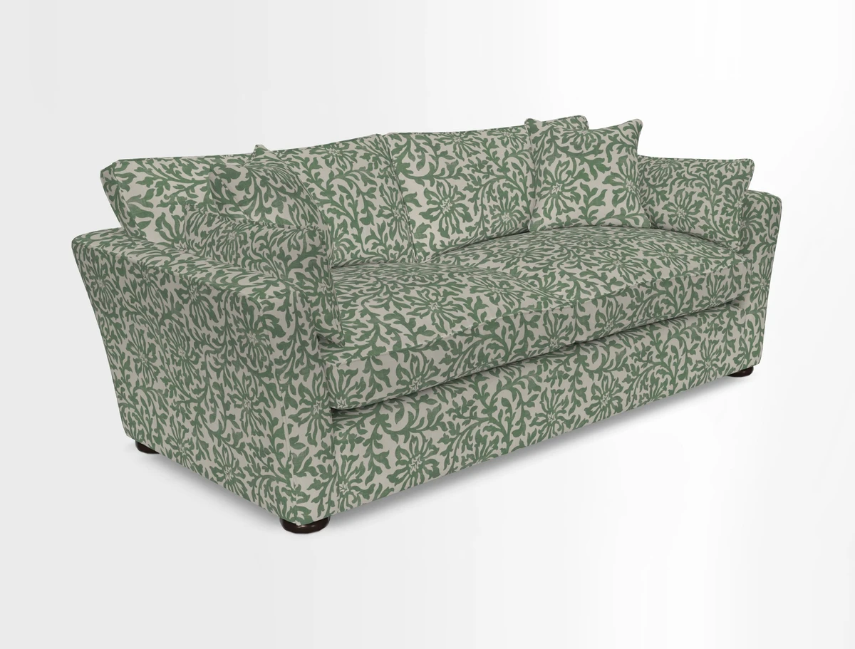 Aldeburgh 3 Seater Sofa in Cloth 22 Bayadere Seal with Scatters in Bayadere & Barcode Seal