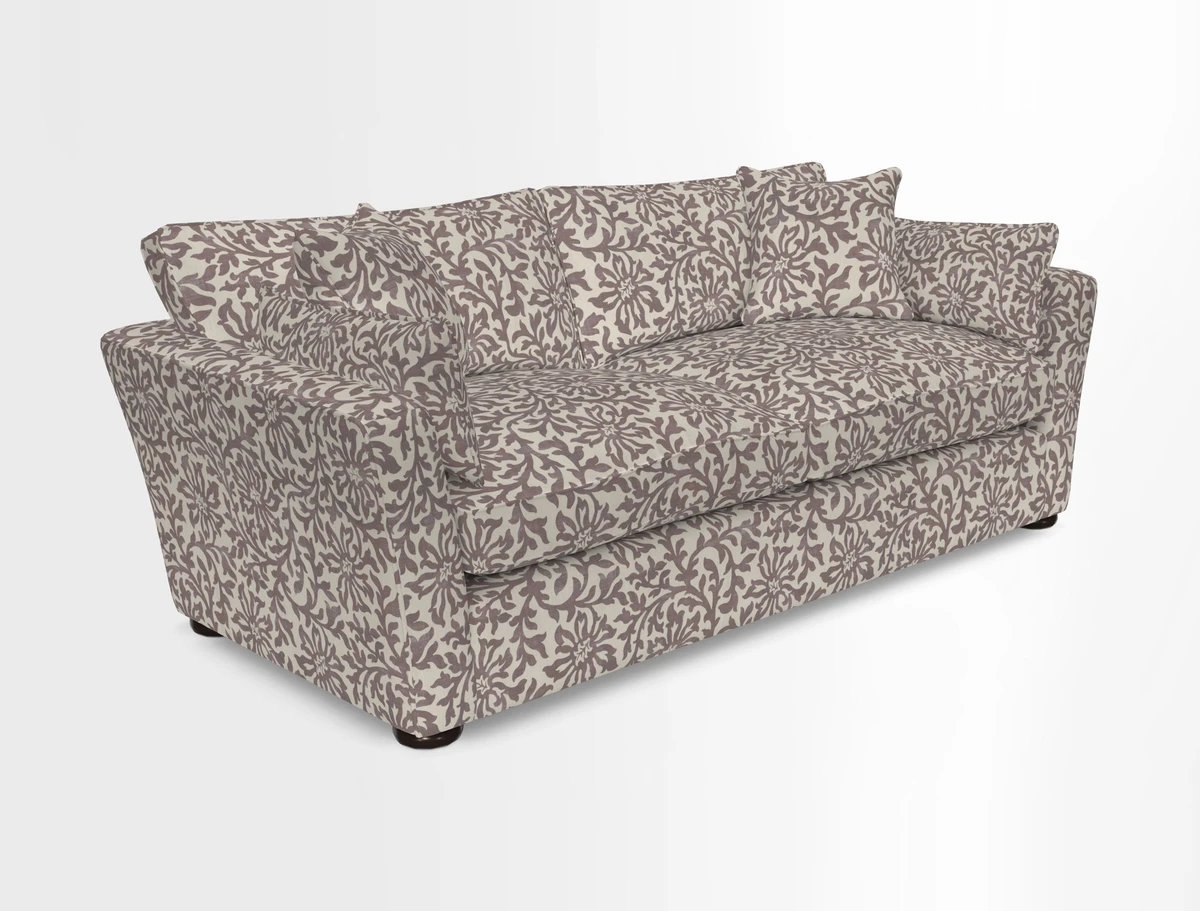 Aldeburgh 3 Seater Sofa in Cloth 22 Bayadere Seal with Scatters in Bayadere & Barcode Seal