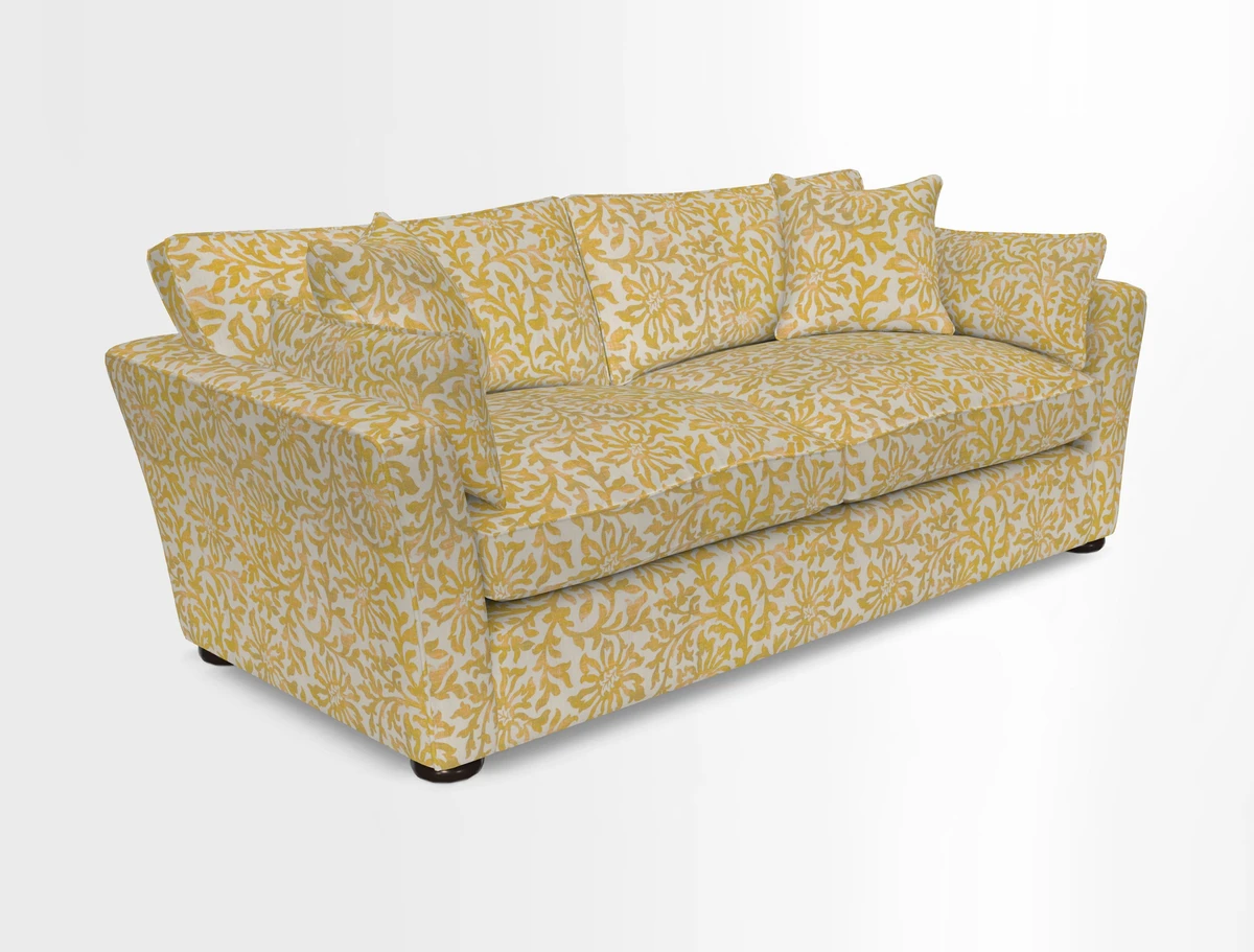 Aldeburgh 3 Seater Sofa in Cloth 22 Bayadere Seal with Scatters in Bayadere & Barcode Seal