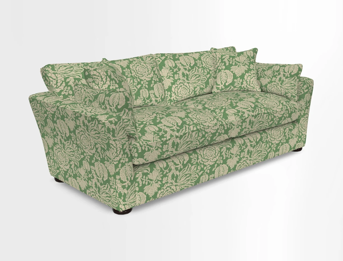 Aldeburgh 3 Seater Sofa in Cloth 22 Bayadere Seal with Scatters in Bayadere & Barcode Seal