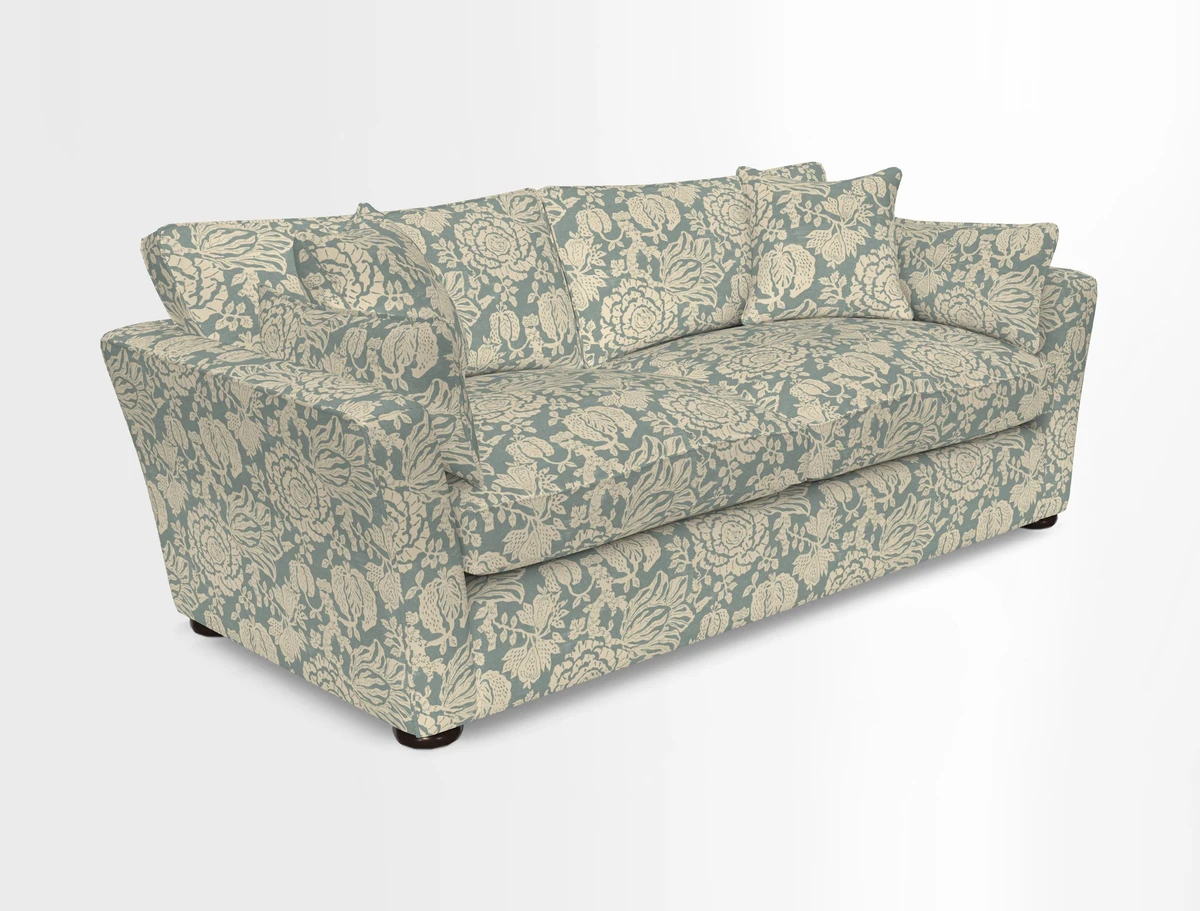 Aldeburgh 3 Seater Sofa in Cloth 22 Bayadere Seal with Scatters in Bayadere & Barcode Seal