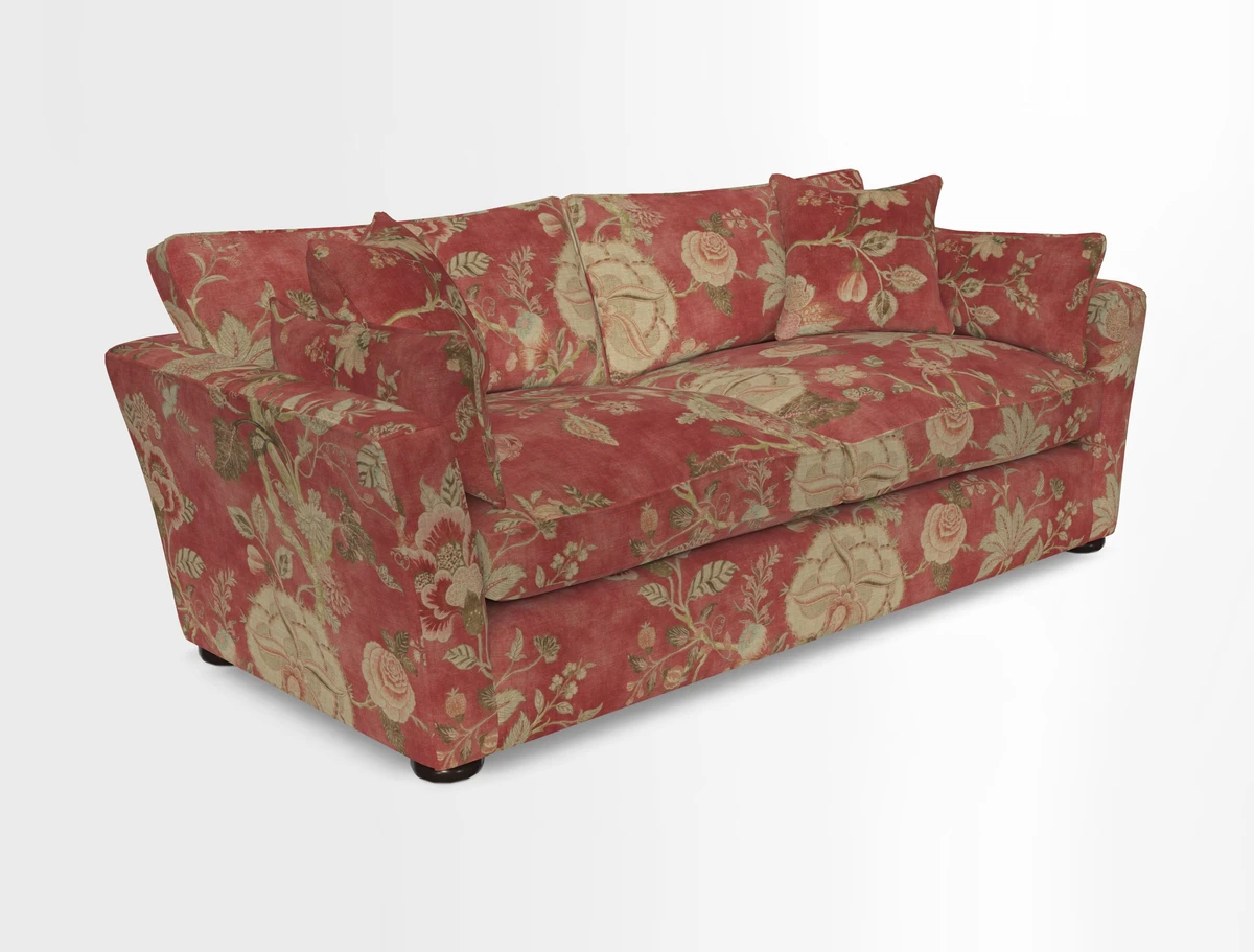 Aldeburgh 3 Seater Sofa in Cloth 22 Bayadere Seal with Scatters in Bayadere & Barcode Seal