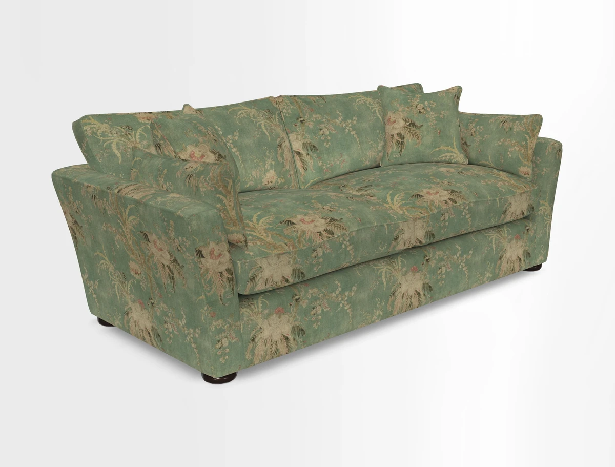 Aldeburgh 3 Seater Sofa in Cloth 22 Bayadere Seal with Scatters in Bayadere & Barcode Seal
