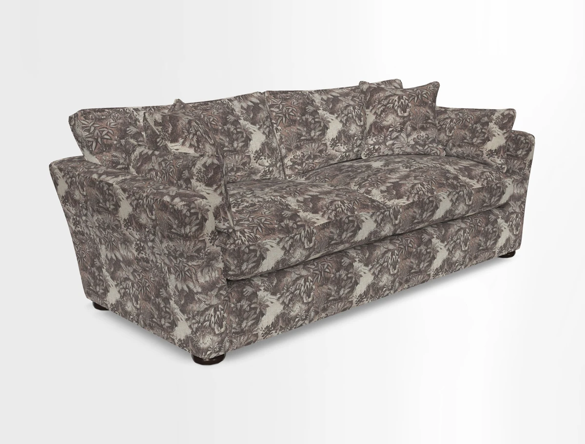 Aldeburgh 3 Seater Sofa in Cloth 22 Bayadere Seal with Scatters in Bayadere & Barcode Seal