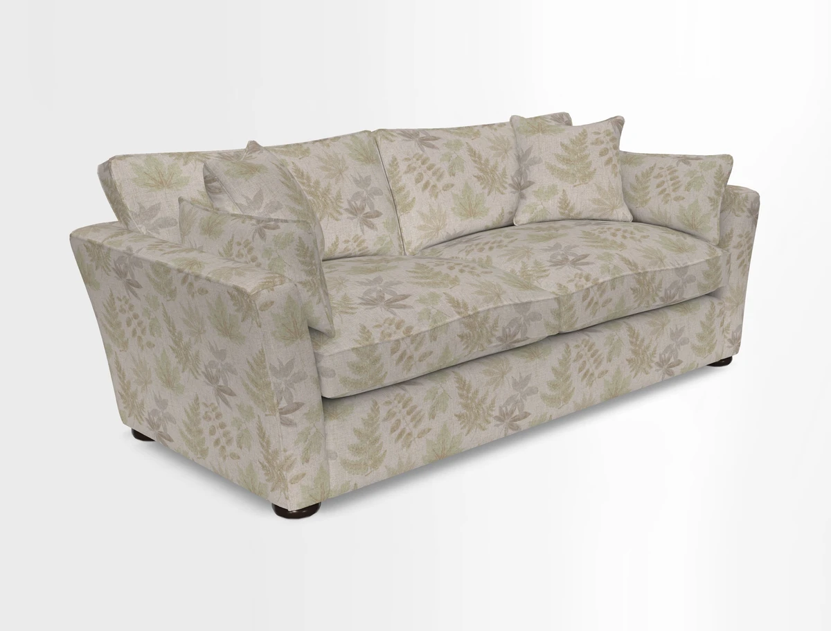 Aldeburgh 3 Seater Sofa in Cloth 22 Bayadere Seal with Scatters in Bayadere & Barcode Seal