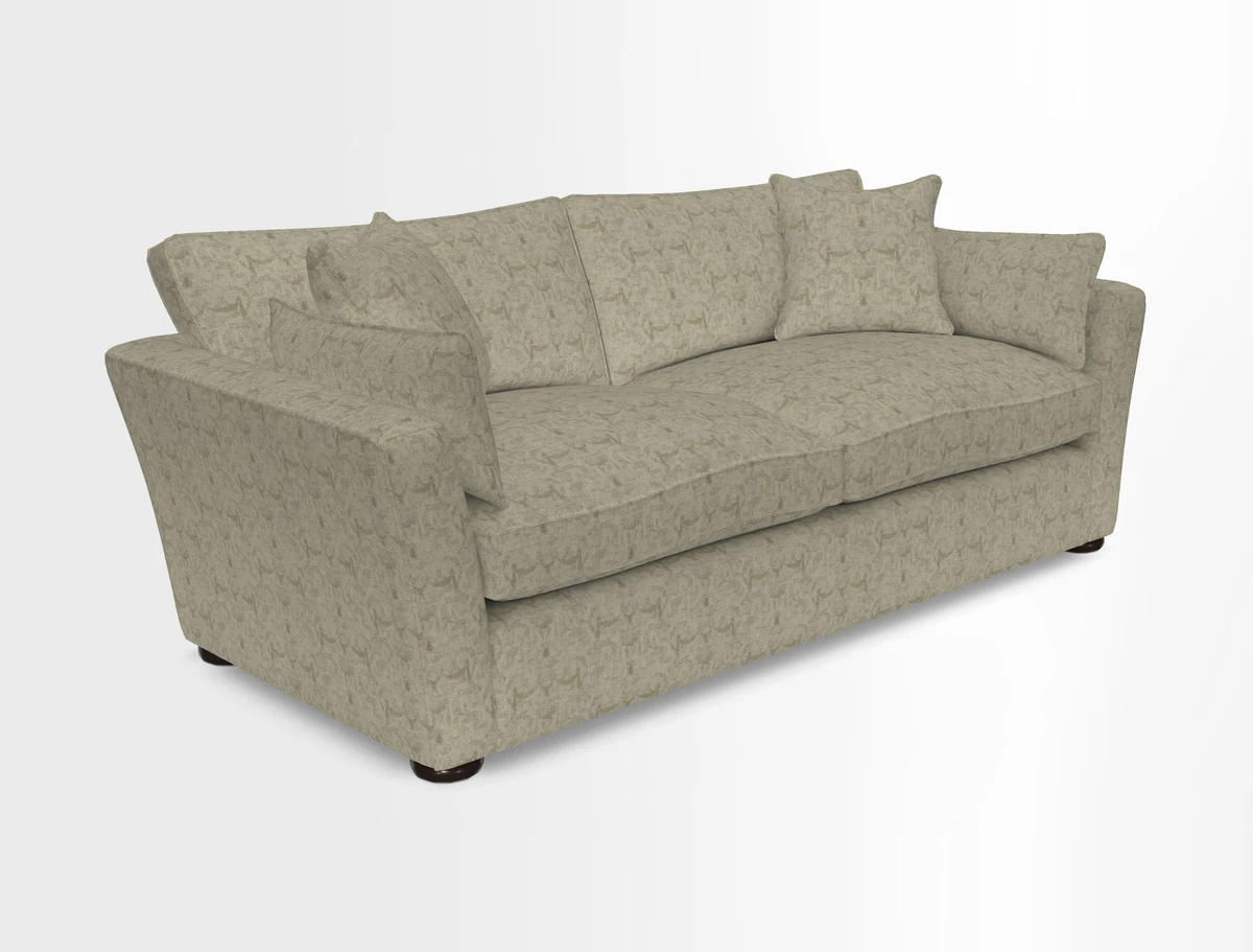 Aldeburgh 3 Seater Sofa in Cloth 22 Bayadere Seal with Scatters in Bayadere & Barcode Seal