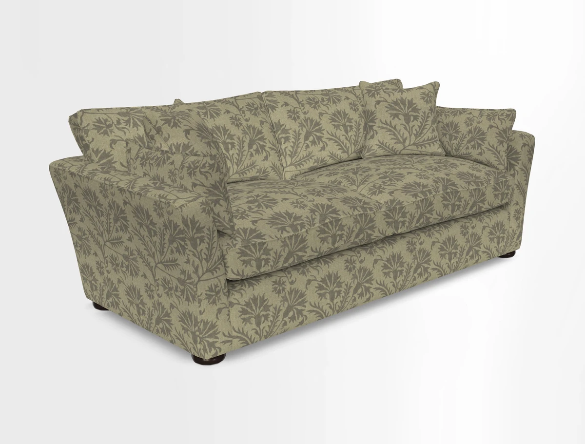 Aldeburgh 3 Seater Sofa in Cloth 22 Bayadere Seal with Scatters in Bayadere & Barcode Seal