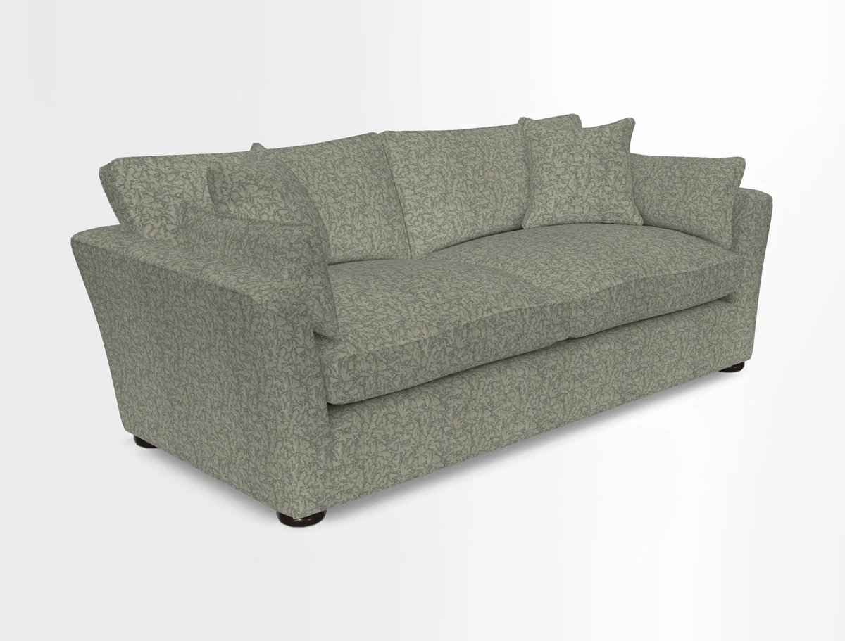 Aldeburgh 3 Seater Sofa in Cloth 22 Bayadere Seal with Scatters in Bayadere & Barcode Seal
