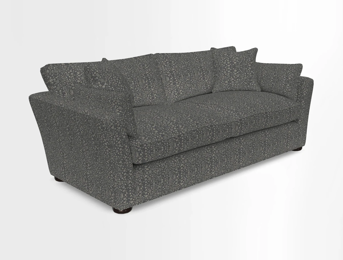 Aldeburgh 3 Seater Sofa in Cloth 22 Bayadere Seal with Scatters in Bayadere & Barcode Seal