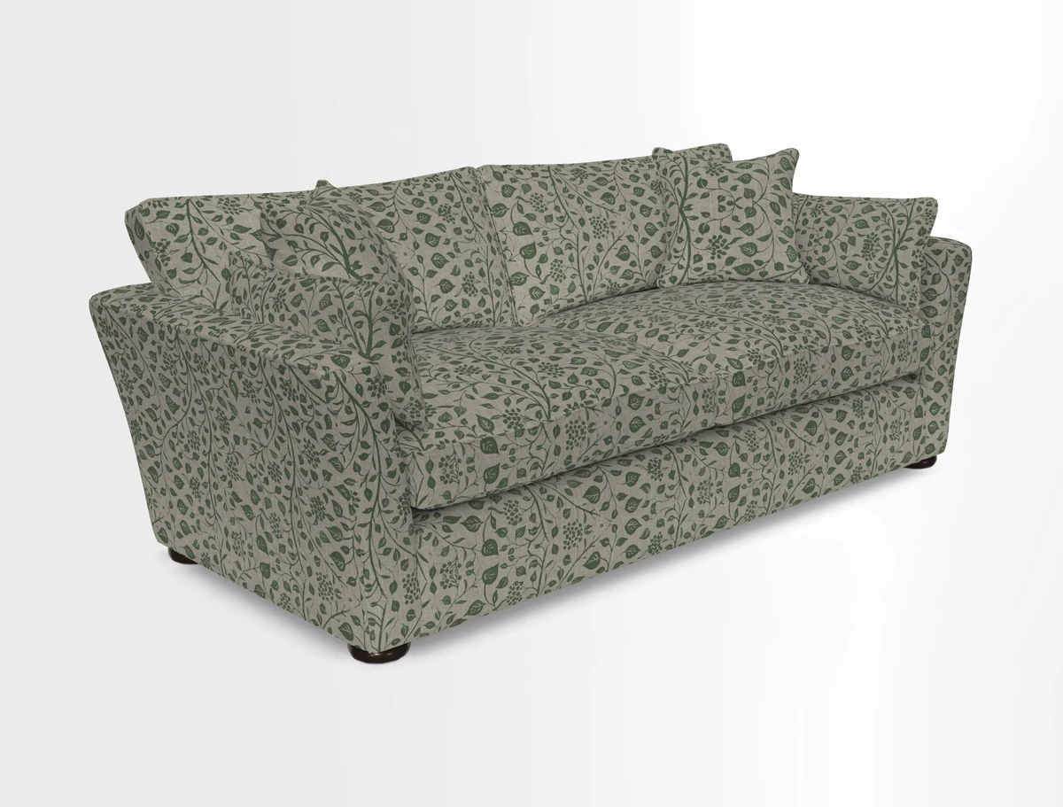 Aldeburgh 3 Seater Sofa in Cloth 22 Bayadere Seal with Scatters in Bayadere & Barcode Seal