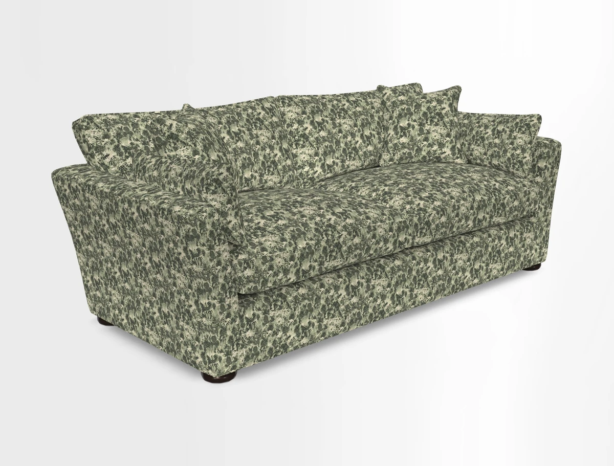 Aldeburgh 3 Seater Sofa in Cloth 22 Bayadere Seal with Scatters in Bayadere & Barcode Seal