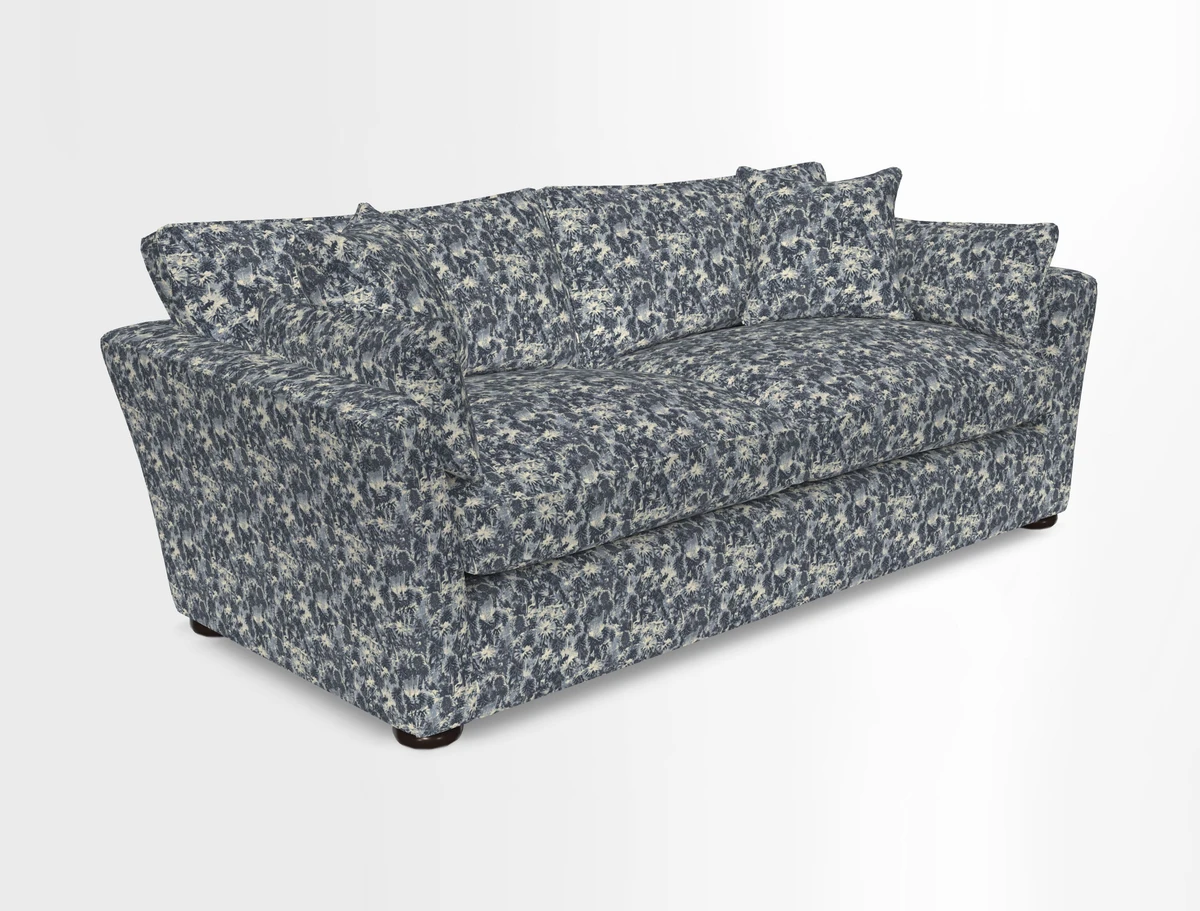 Aldeburgh 3 Seater Sofa in Cloth 22 Bayadere Seal with Scatters in Bayadere & Barcode Seal
