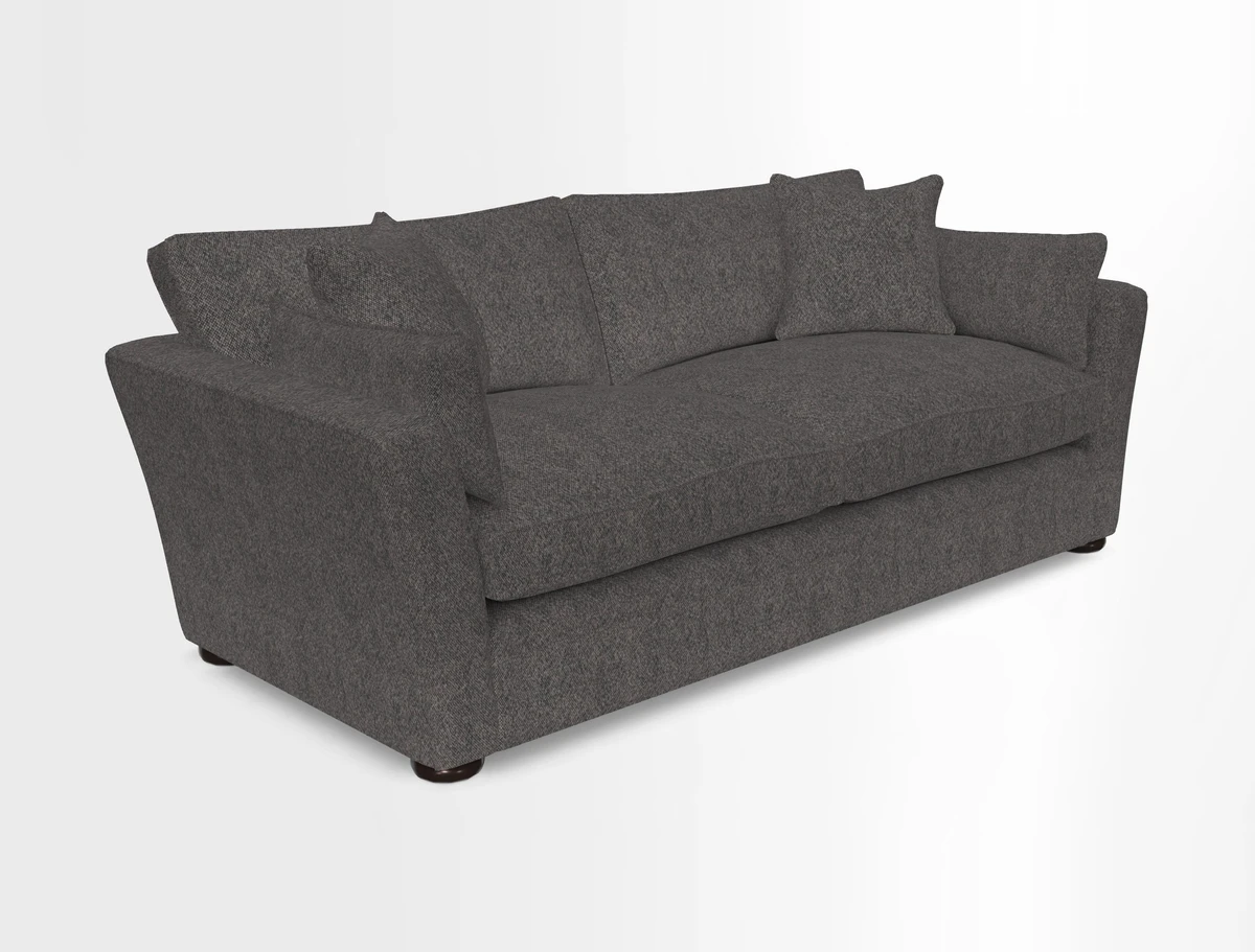 Aldeburgh 3 Seater Sofa in Cloth 22 Bayadere Seal with Scatters in Bayadere & Barcode Seal