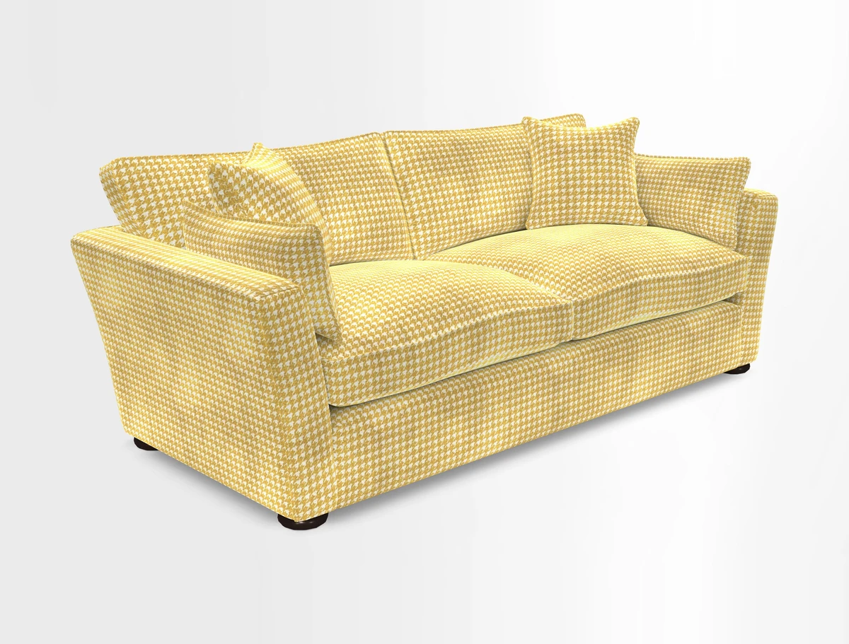 Aldeburgh 3 Seater Sofa in Cloth 22 Bayadere Seal with Scatters in Bayadere & Barcode Seal