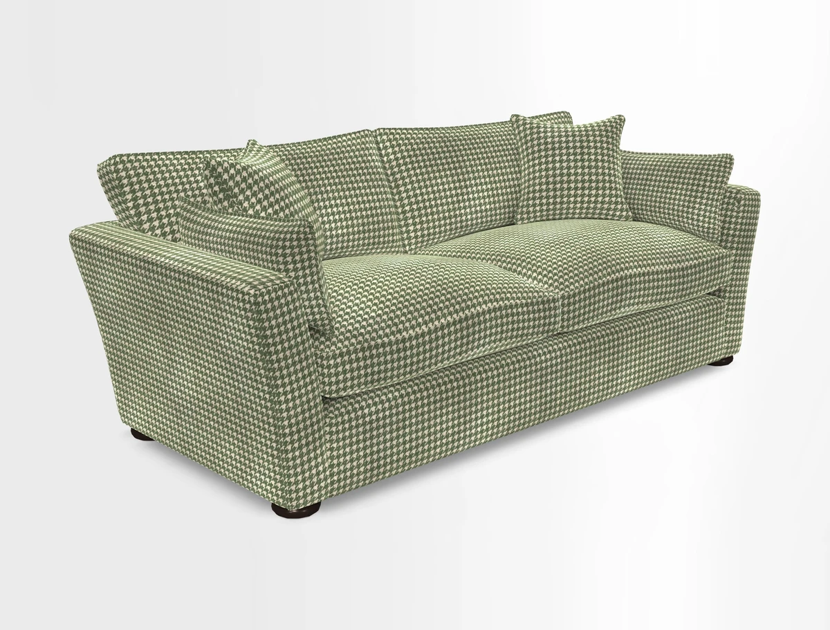 Aldeburgh 3 Seater Sofa in Cloth 22 Bayadere Seal with Scatters in Bayadere & Barcode Seal