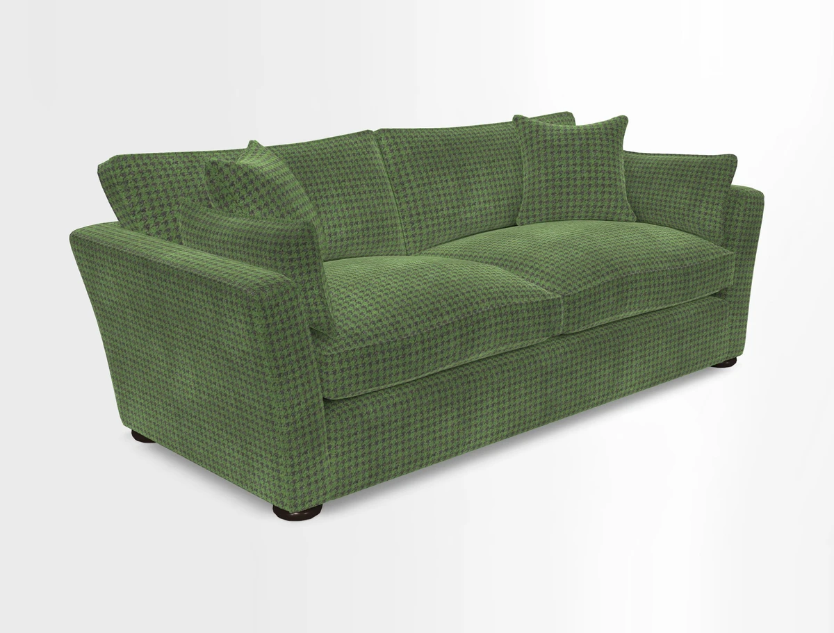 Aldeburgh 3 Seater Sofa in Cloth 22 Bayadere Seal with Scatters in Bayadere & Barcode Seal