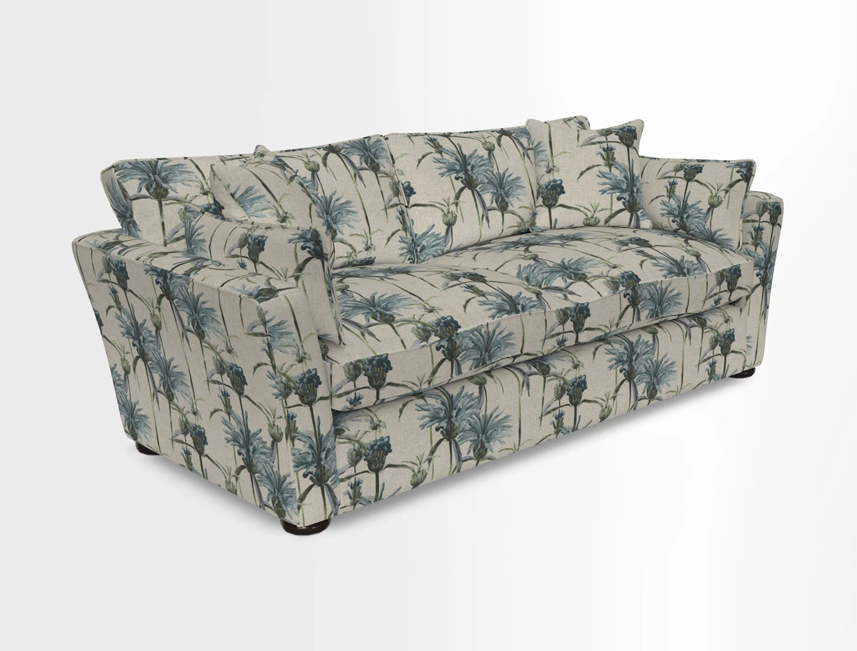 Aldeburgh 3 Seater Sofa in Cloth 22 Bayadere Seal with Scatters in Bayadere & Barcode Seal