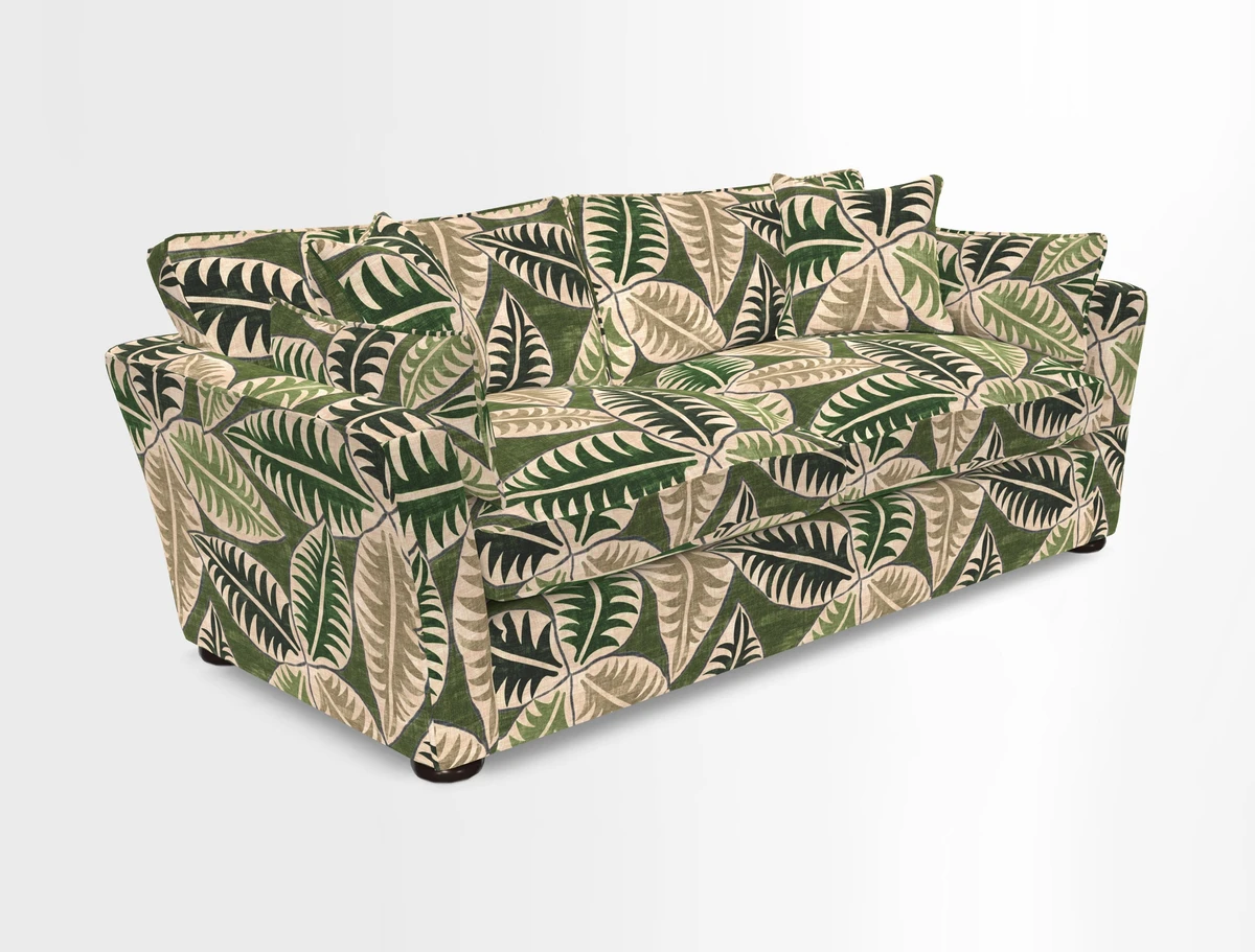 Aldeburgh 3 Seater Sofa in Cloth 22 Bayadere Seal with Scatters in Bayadere & Barcode Seal