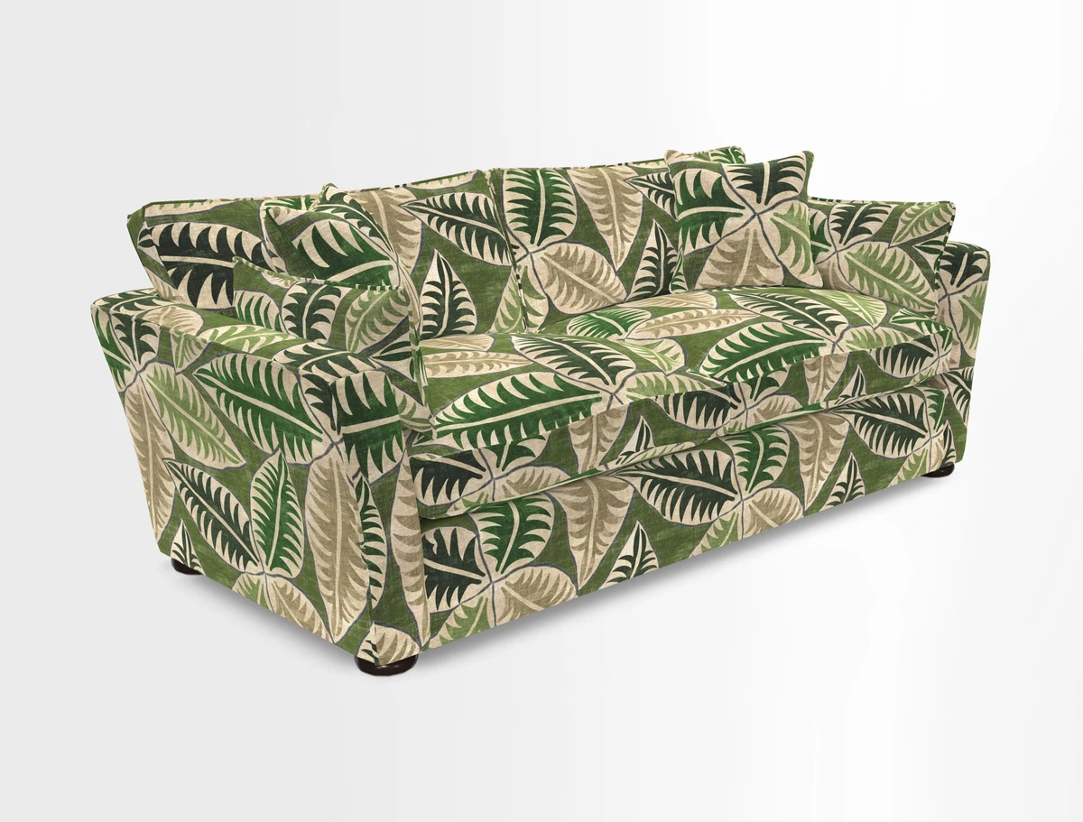 Aldeburgh 3 Seater Sofa in Cloth 22 Bayadere Seal with Scatters in Bayadere & Barcode Seal