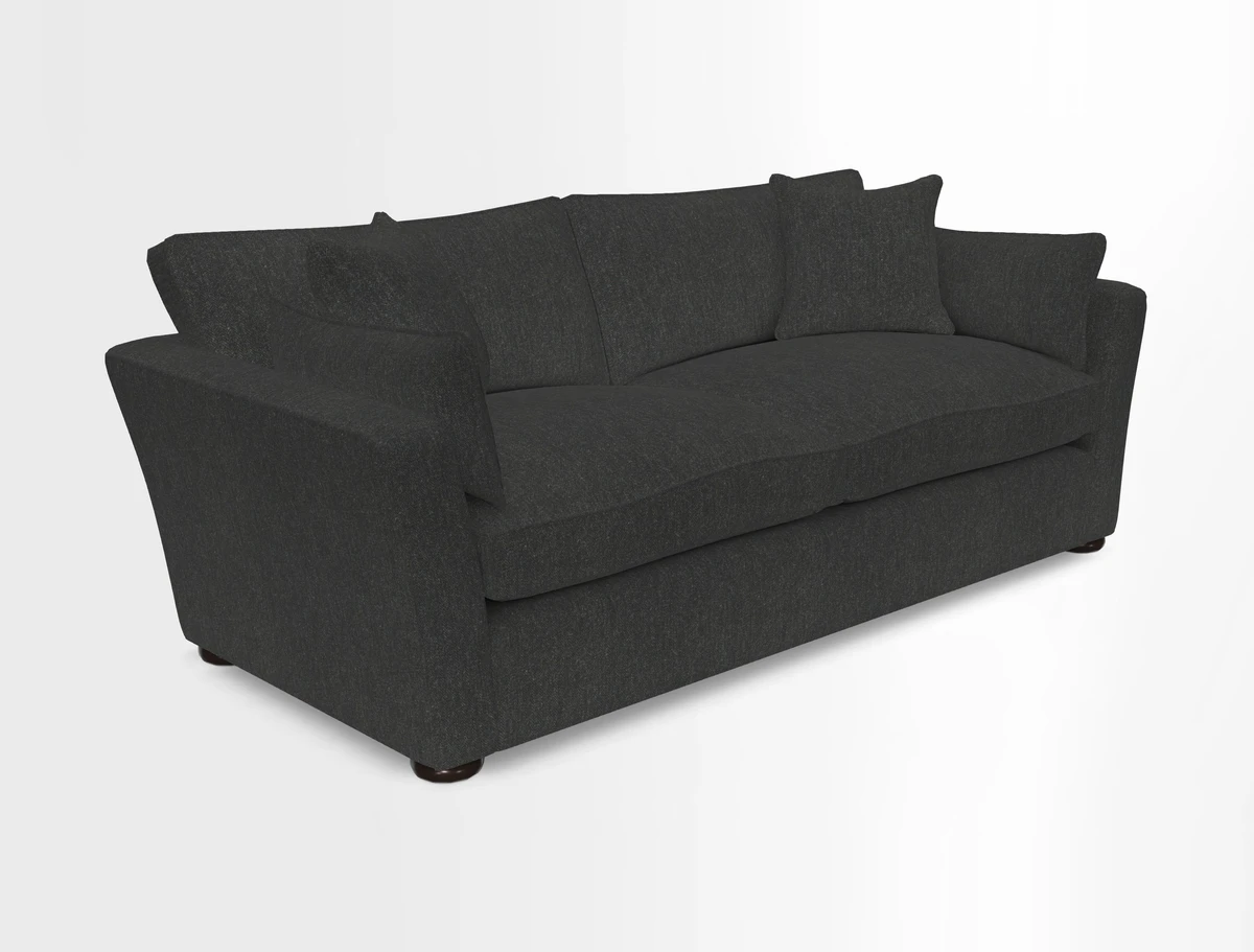 Aldeburgh 3 Seater Sofa in Cloth 22 Bayadere Seal with Scatters in Bayadere & Barcode Seal
