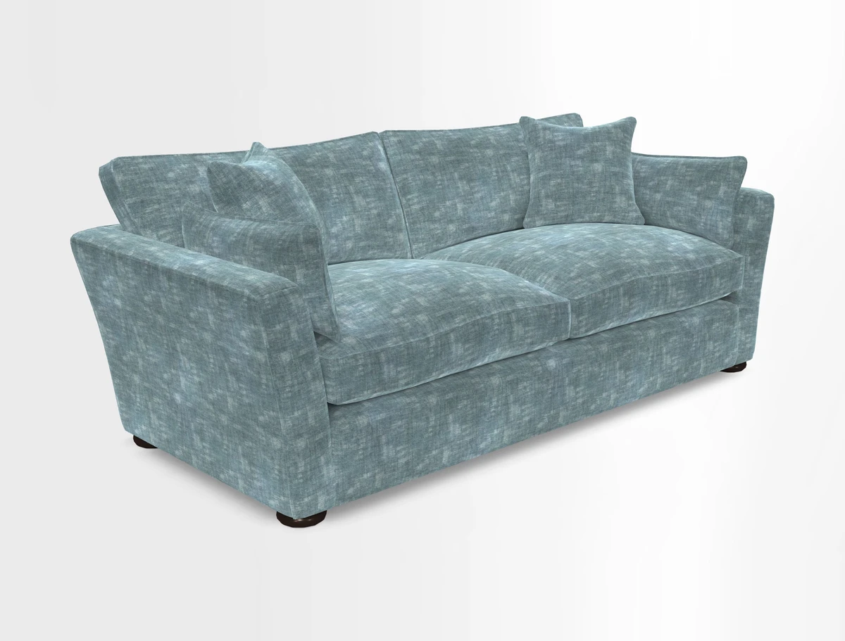 Aldeburgh 3 Seater Sofa in Cloth 22 Bayadere Seal with Scatters in Bayadere & Barcode Seal