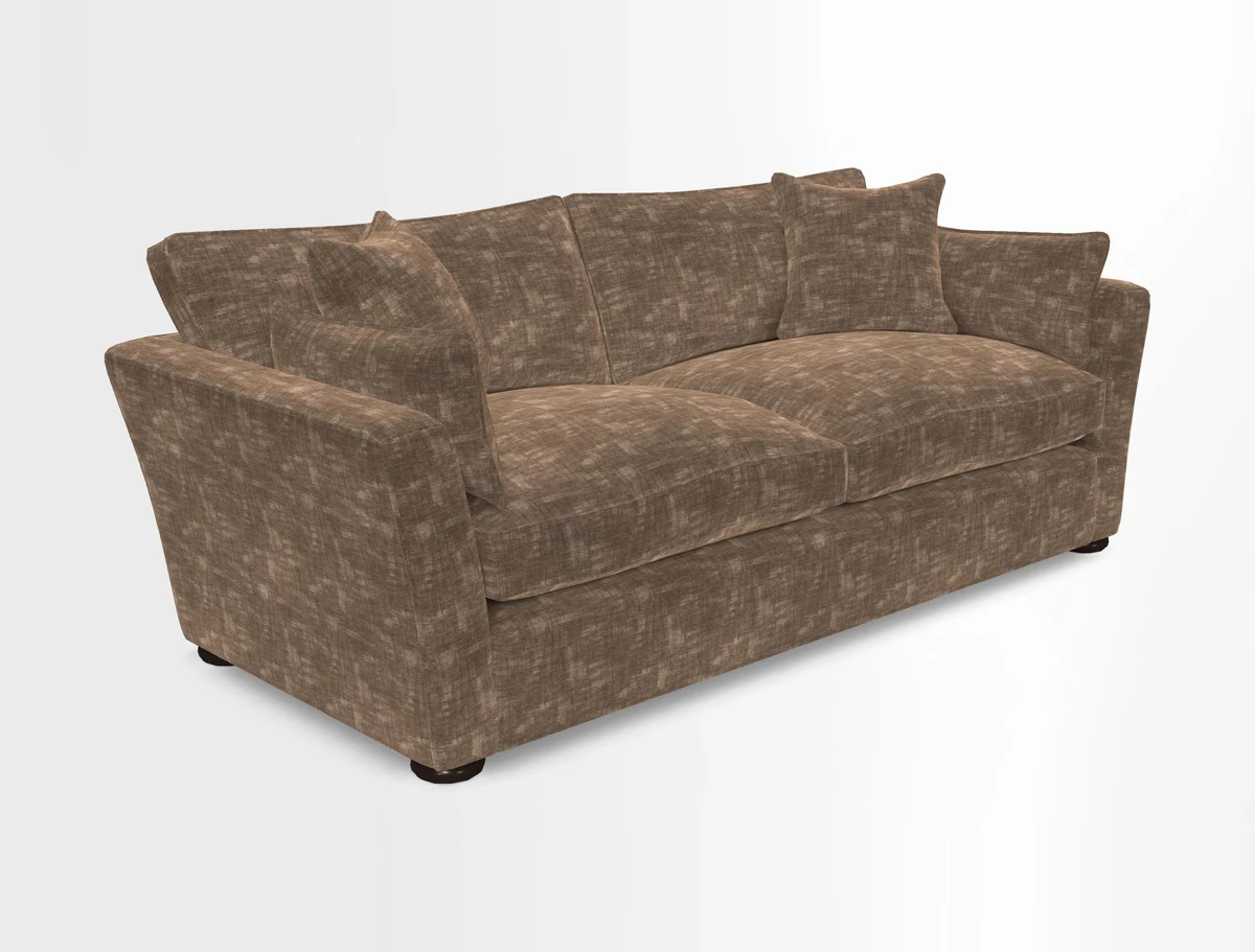 Aldeburgh 3 Seater Sofa in Cloth 22 Bayadere Seal with Scatters in Bayadere & Barcode Seal