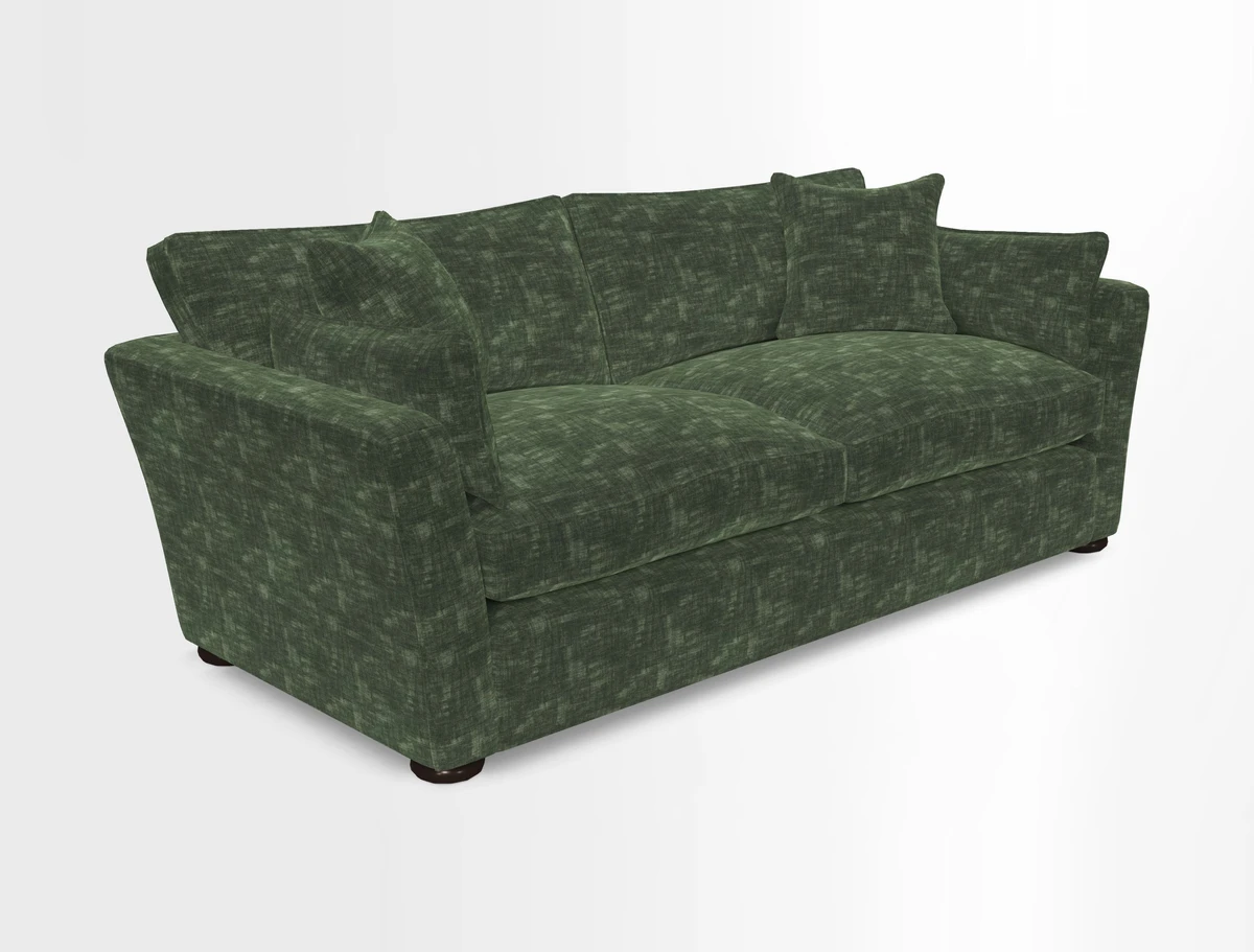 Aldeburgh 3 Seater Sofa in Cloth 22 Bayadere Seal with Scatters in Bayadere & Barcode Seal