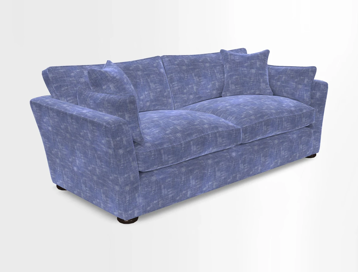 Aldeburgh 3 Seater Sofa in Cloth 22 Bayadere Seal with Scatters in Bayadere & Barcode Seal