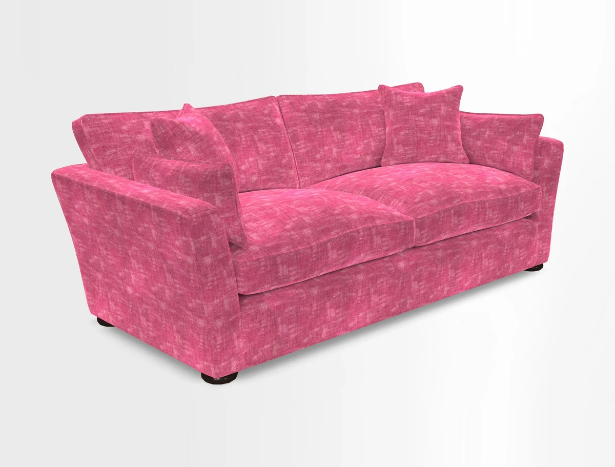Aldeburgh 3 Seater Sofa in Cloth 22 Bayadere Seal with Scatters in Bayadere & Barcode Seal