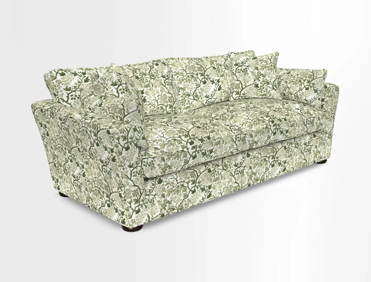 Aldeburgh 3 Seater Sofa in Cloth 22 Bayadere Seal with Scatters in Bayadere & Barcode Seal