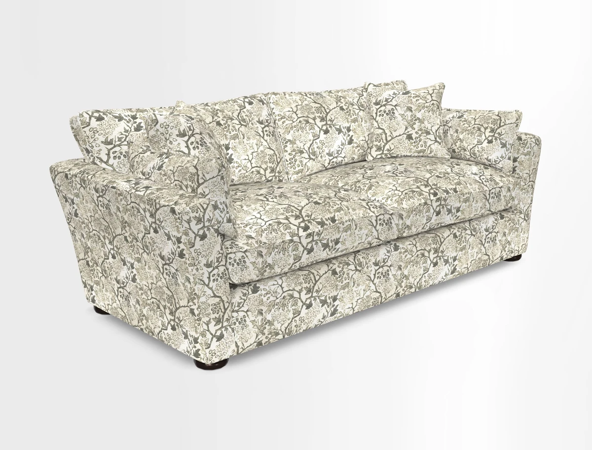 Aldeburgh 3 Seater Sofa in Cloth 22 Bayadere Seal with Scatters in Bayadere & Barcode Seal