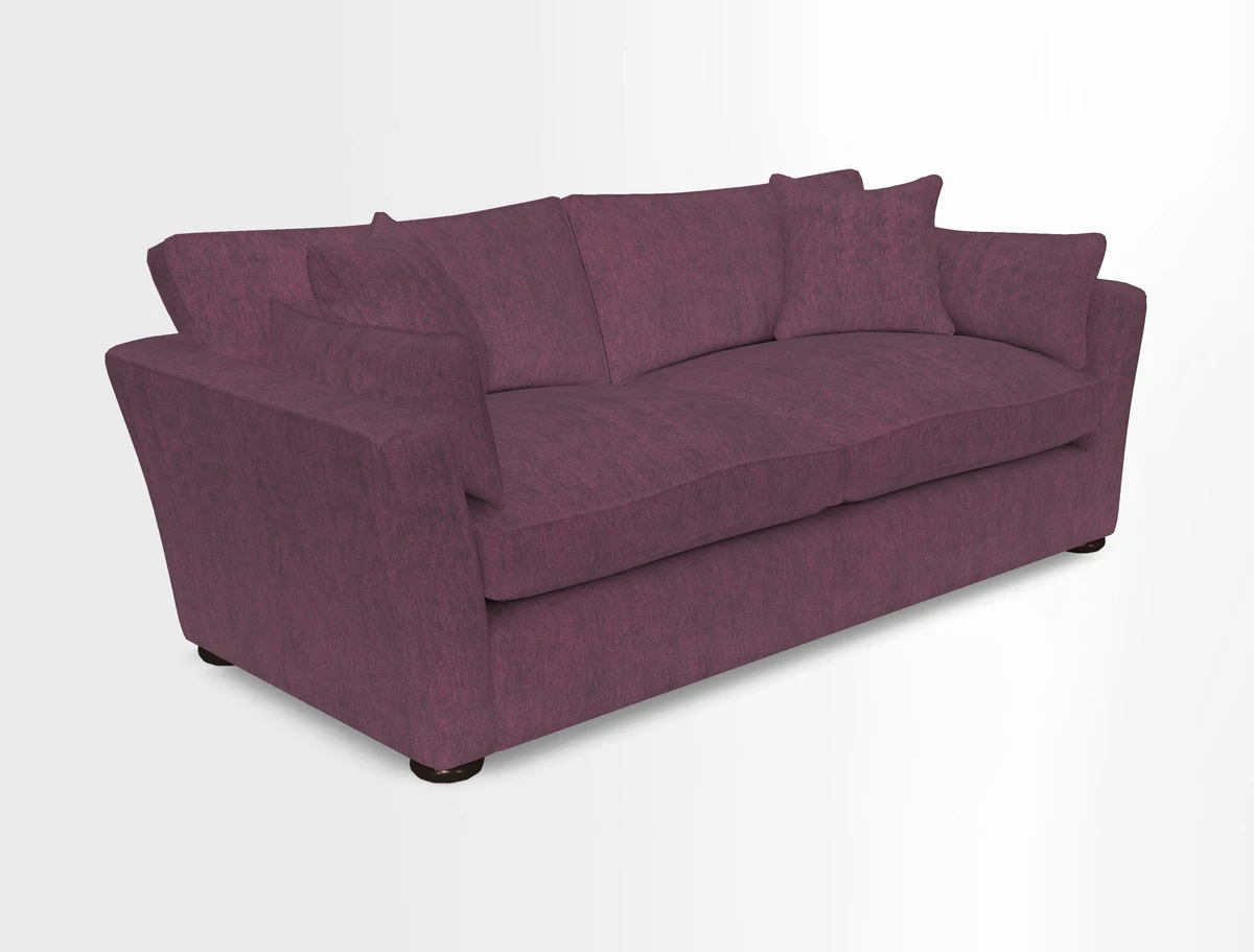 Aldeburgh 3 Seater Sofa in Cloth 22 Bayadere Seal with Scatters in Bayadere & Barcode Seal