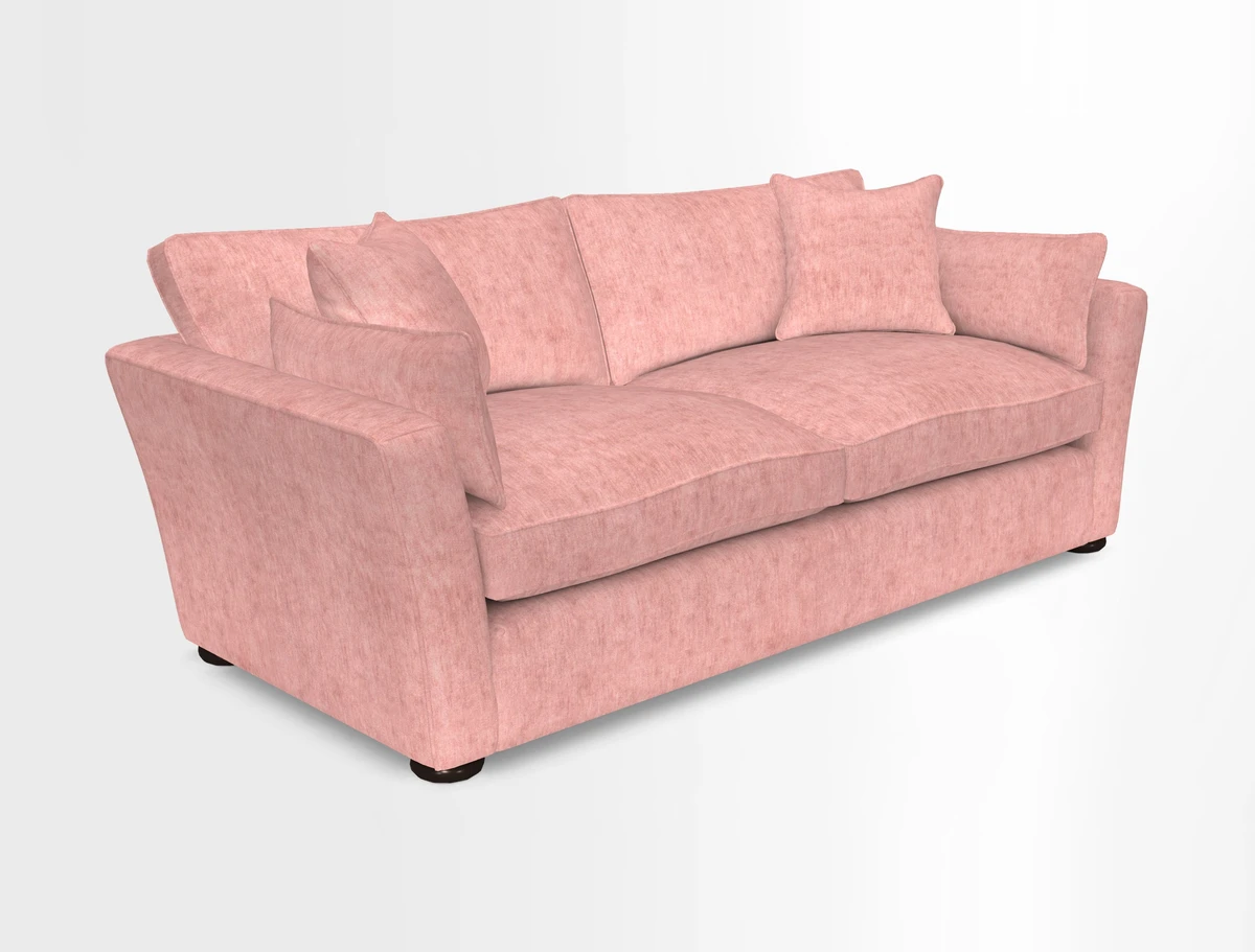 Aldeburgh 3 Seater Sofa in Cloth 22 Bayadere Seal with Scatters in Bayadere & Barcode Seal
