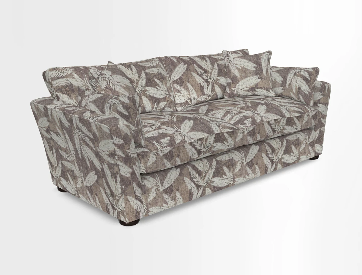 Aldeburgh 3 Seater Sofa in Cloth 22 Bayadere Seal with Scatters in Bayadere & Barcode Seal