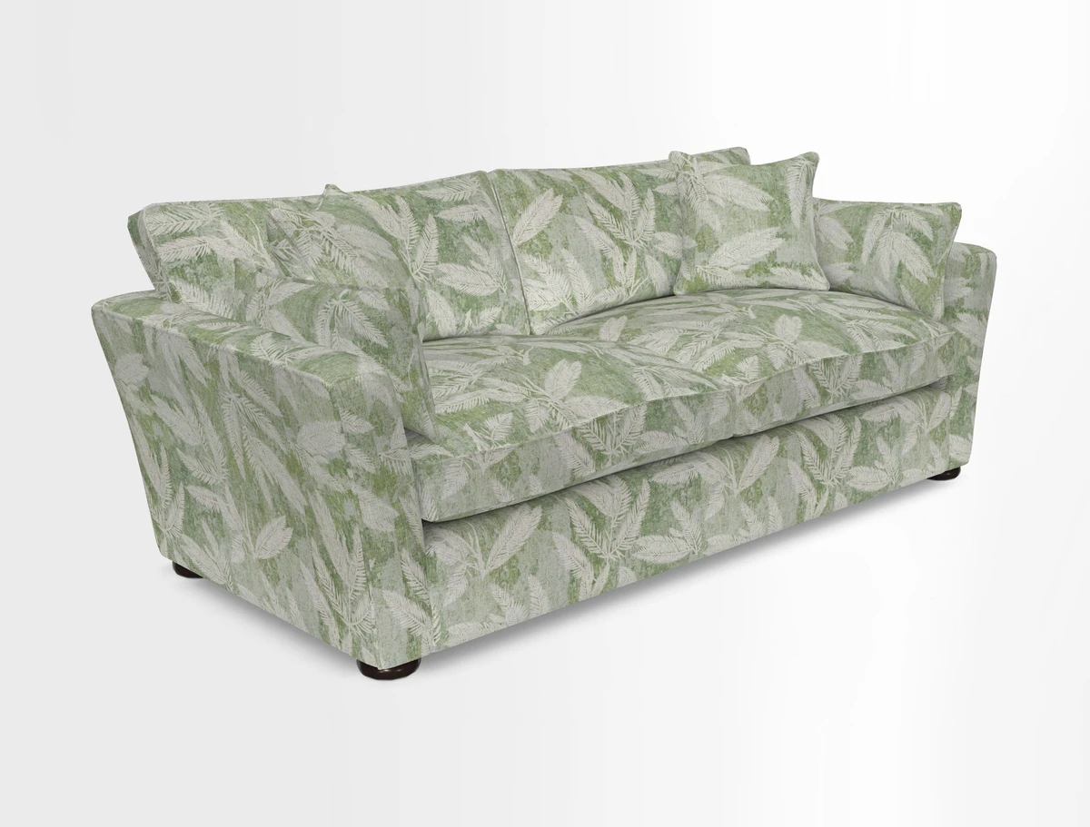 Aldeburgh 3 Seater Sofa in Cloth 22 Bayadere Seal with Scatters in Bayadere & Barcode Seal