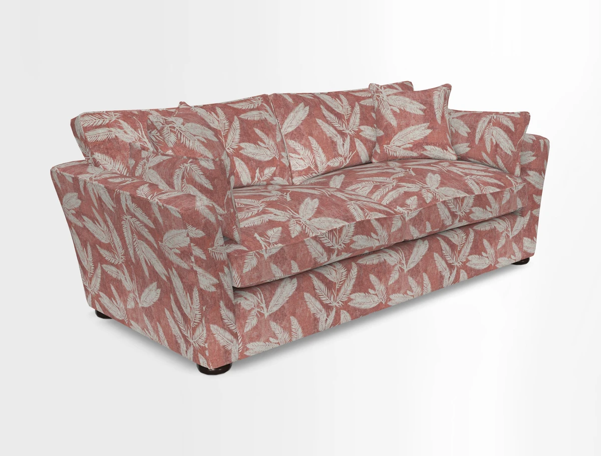 Aldeburgh 3 Seater Sofa in Cloth 22 Bayadere Seal with Scatters in Bayadere & Barcode Seal