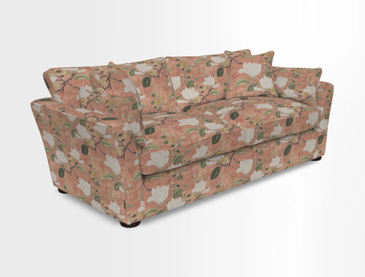Aldeburgh 3 Seater Sofa in Cloth 22 Bayadere Seal with Scatters in Bayadere & Barcode Seal