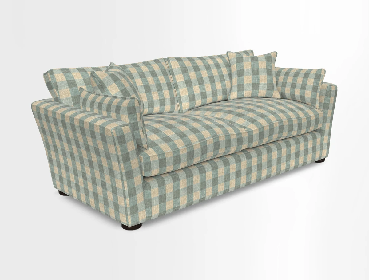 Aldeburgh 3 Seater Sofa in Cloth 22 Bayadere Seal with Scatters in Bayadere & Barcode Seal