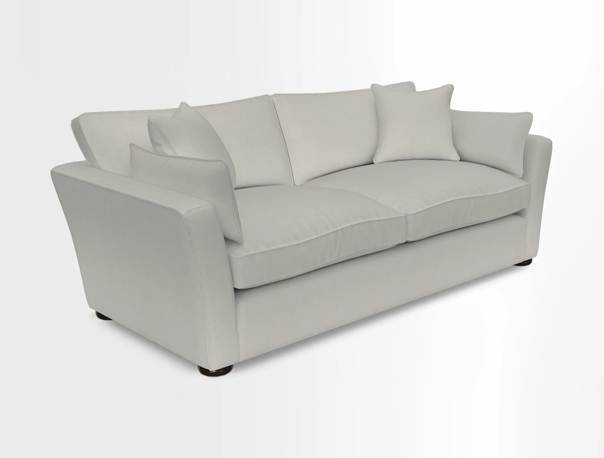 Aldeburgh 3 Seater Sofa in Cloth 22 Bayadere Seal with Scatters in Bayadere & Barcode Seal