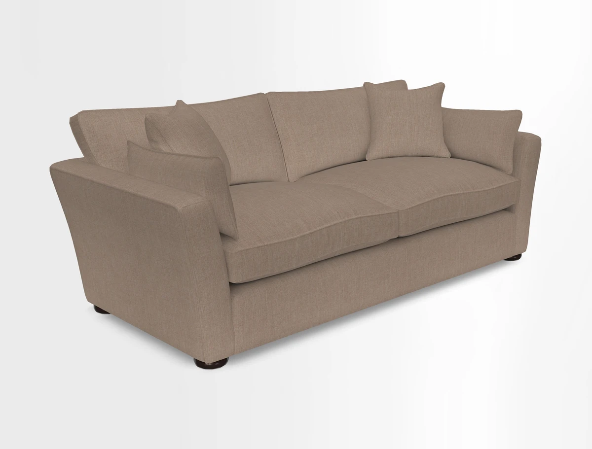 Aldeburgh 3 Seater Sofa in Cloth 22 Bayadere Seal with Scatters in Bayadere & Barcode Seal