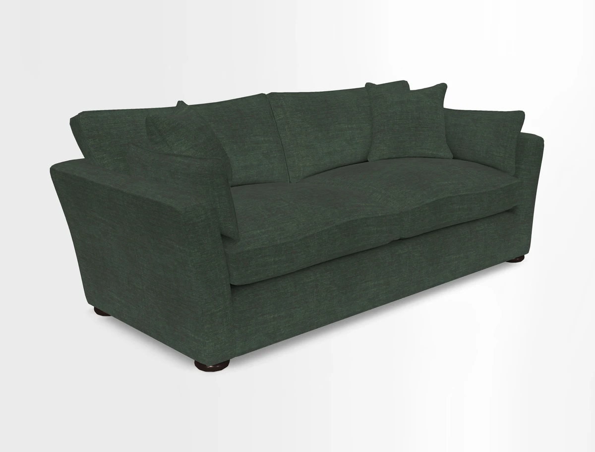 Aldeburgh 3 Seater Sofa in Cloth 22 Bayadere Seal with Scatters in Bayadere & Barcode Seal