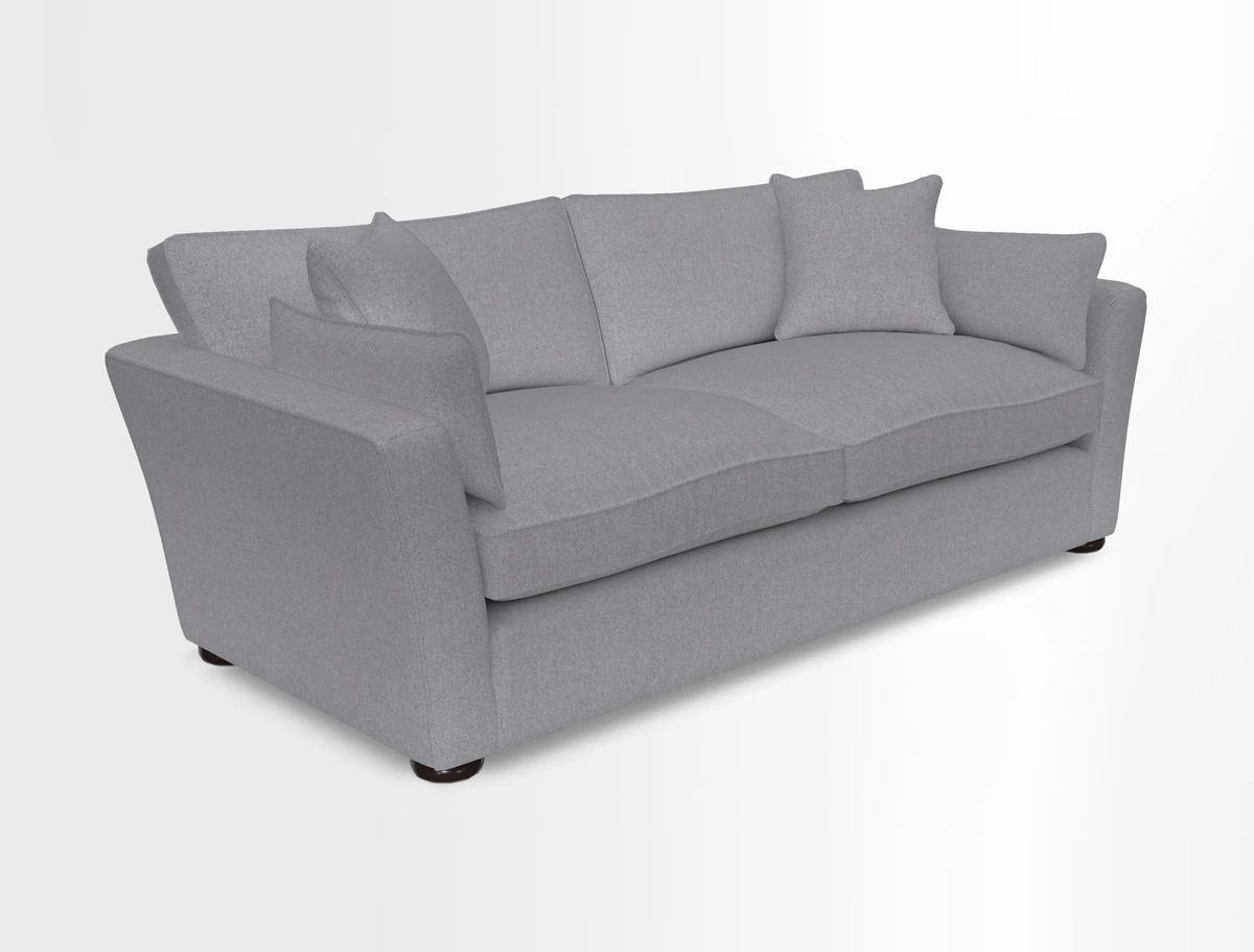 Aldeburgh 3 Seater Sofa in Cloth 22 Bayadere Seal with Scatters in Bayadere & Barcode Seal