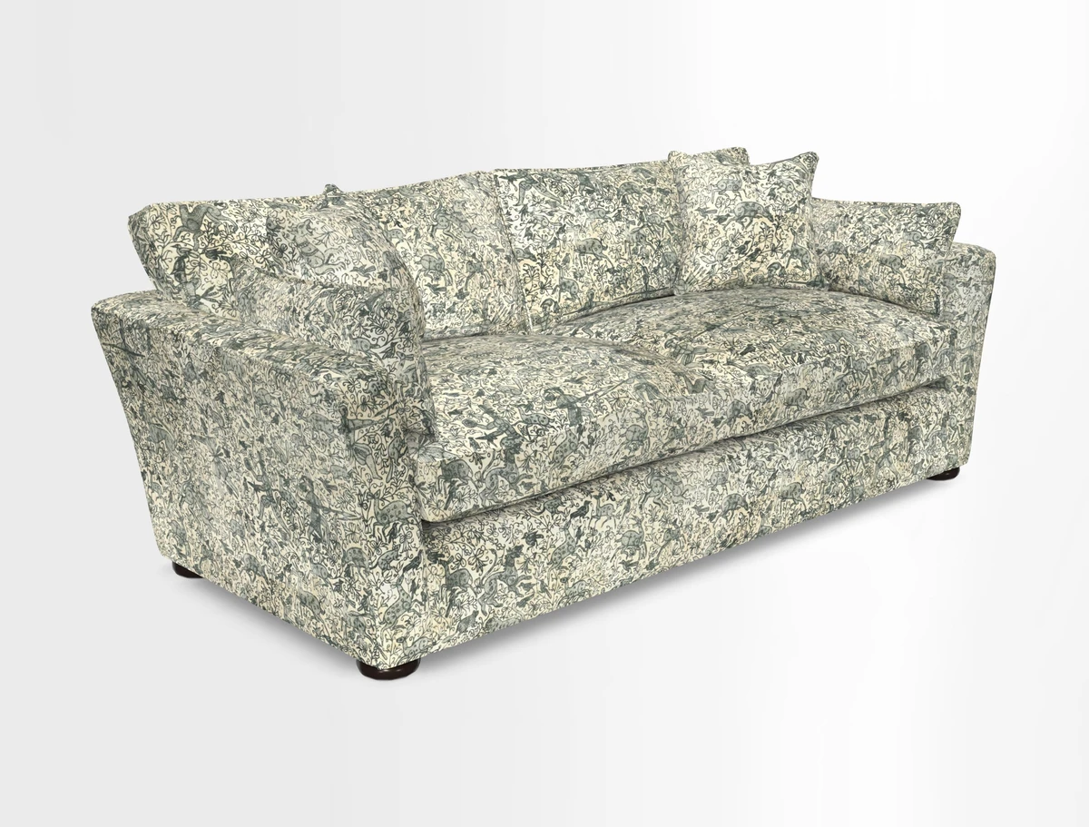 Aldeburgh 3 Seater Sofa in Cloth 22 Bayadere Seal with Scatters in Bayadere & Barcode Seal