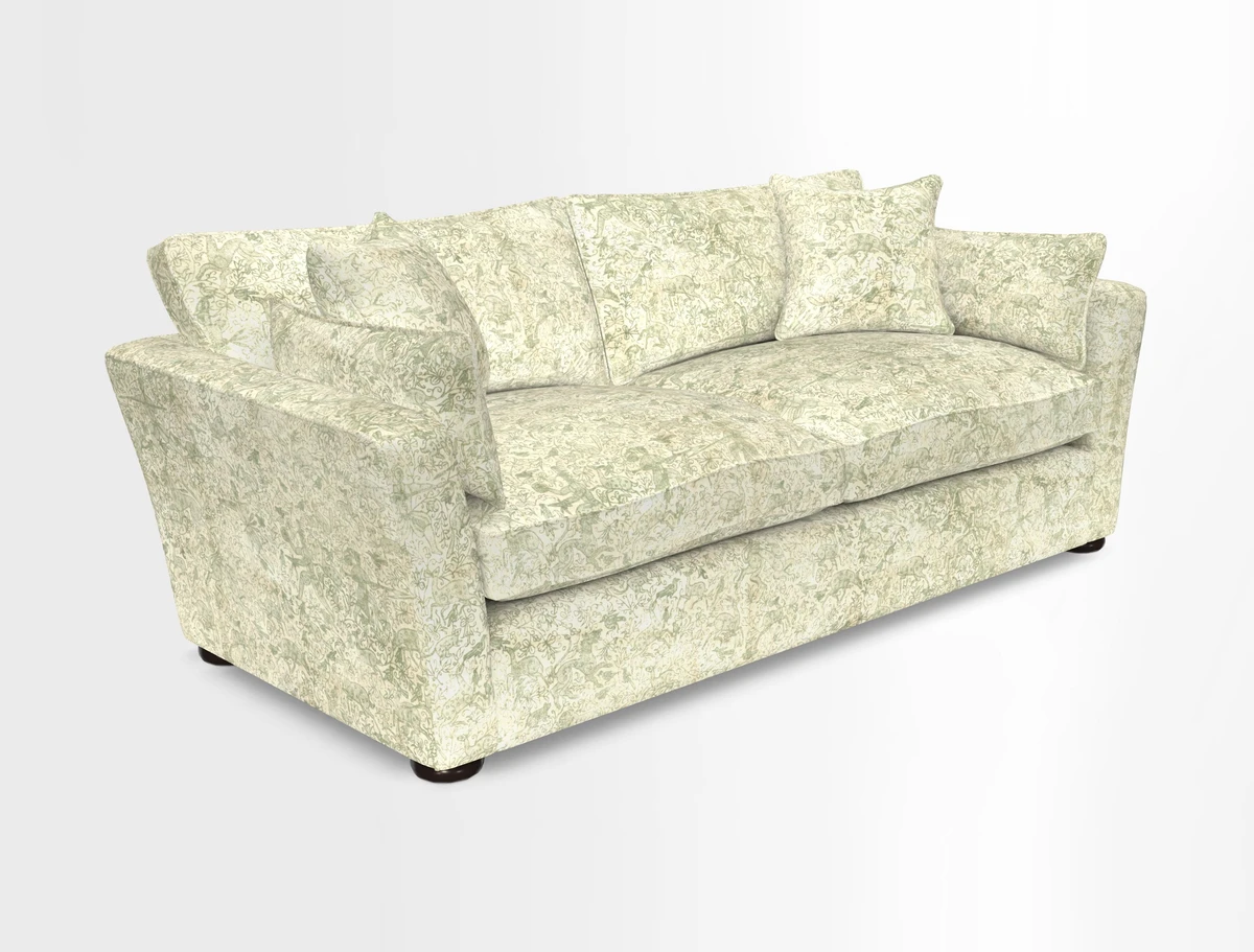 Aldeburgh 3 Seater Sofa in Cloth 22 Bayadere Seal with Scatters in Bayadere & Barcode Seal